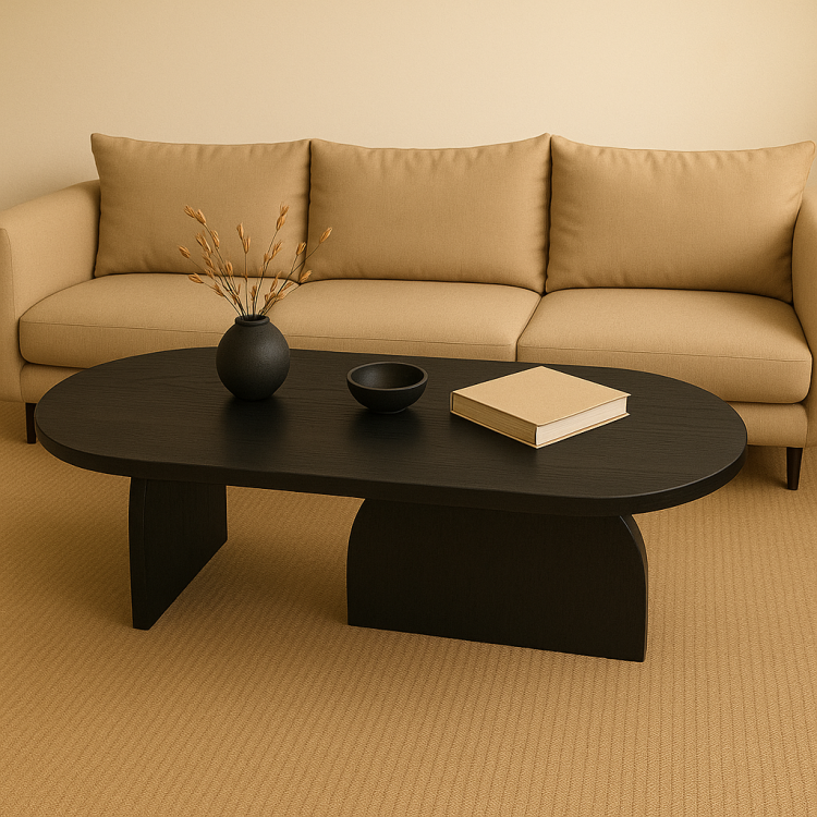 Doğal Kayın Masif Oval Orta Sehpa 120x55 – Modern Ceviz Renk, Şık Dekoratif Tasarım Doğal Kayın Masif Oval Orta Sehpa 120x55 – Modern Ceviz Renk, Şık Dekoratif Tasarım
