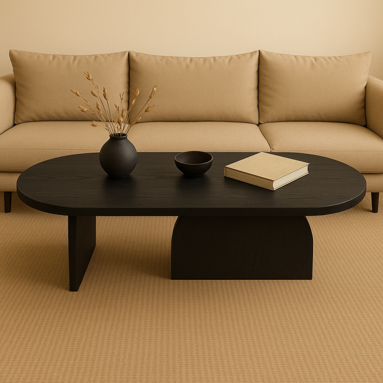 Doğal Kayın Masif Oval Orta Sehpa 120x55 – Modern Ceviz Renk, Şık Dekoratif Tasarım Doğal Kayın Masif Oval Orta Sehpa 120x55 – Modern Ceviz Renk, Şık Dekoratif Tasarım