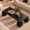 Block 4 Küp Ayaklı Masif Ahşap Orta Sehpa – 140x65 cm Modern Dikdörtgen Tasarım Block 4 Küp Ayaklı Masif Ahşap Orta Sehpa – 140x65 cm Modern Dikdörtgen Tasarım