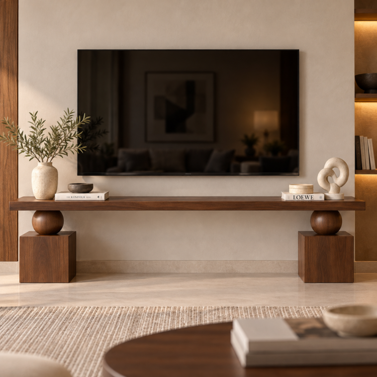 Cube Ball Masif Ahşap TV Ünitesi – Modern Küp ve Top Ayaklı Tasarım 200cm Cube Ball Masif Ahşap TV Ünitesi – Modern Küp ve Top Ayaklı Tasarım 200cm