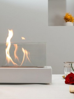 Masaüstü Bioethanol Beyaz Metal Modern Şömine , Ev Dekorasyon Ürünü Ve Hediyelik Masaüstü Bioethanol Beyaz Metal Modern Şömine , Ev Dekorasyon Ürünü Ve Hediyelik