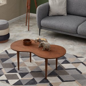 Forever Stil Masif Doğal Ahşap Orta Sehpa Yeni Nesil Modern Sehpa Ceviz Orta Sehpa