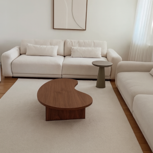 Kayın masif orta sehpa 100x65cm 40cm yukseklik ve fitili ayaklı 3’lü mantar sehpa- yarı ödeme 