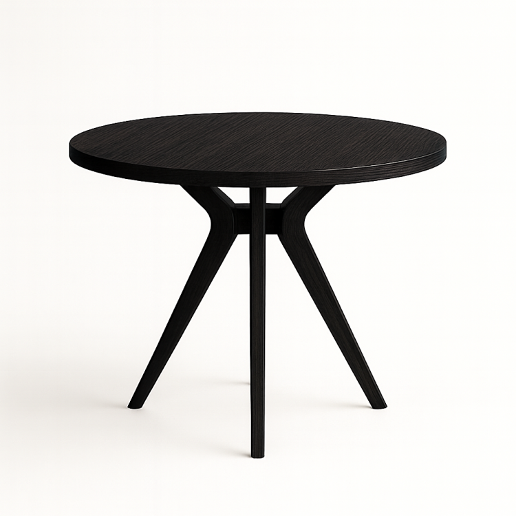 Masif Gürgen Ağacı Yuvarlak Modern Yemek Masası – El İşçiliği Minimal Tasarım 80cm 