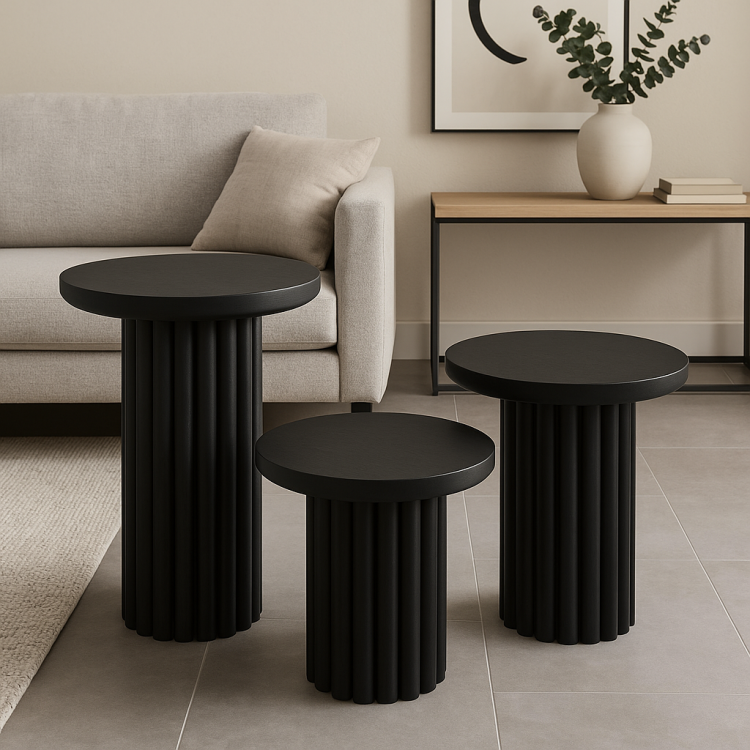 Masif Gürgen Ağacı 3’lü Zigon Sehpa Seti – Modern Minimal PTT ayaklı Modern Yan Sehpa Masif Gürgen Ağacı 3’lü Zigon Sehpa Seti – Modern Minimal PTT ayaklı Modern Yan Sehpa