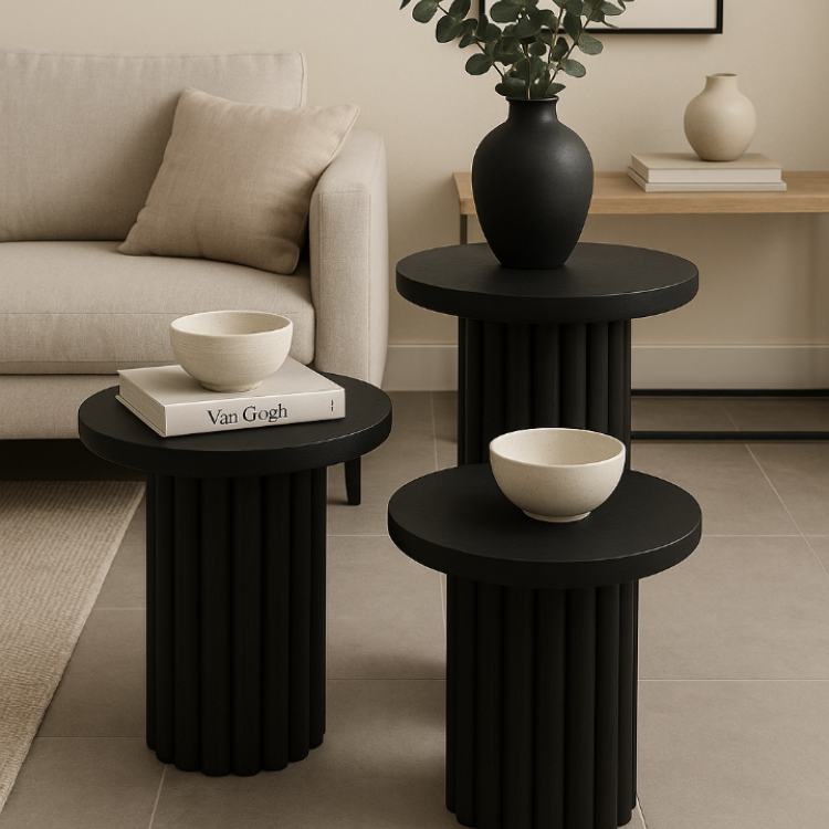 Masif Gürgen Ağacı 3’lü Zigon Sehpa Seti – Modern Minimal PTT ayaklı Modern Yan Sehpa Masif Gürgen Ağacı 3’lü Zigon Sehpa Seti – Modern Minimal PTT ayaklı Modern Yan Sehpa