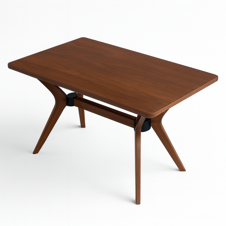 %100 Gürgen Masif Ahşap Minimal Yemek Masası – 160 cm Modern Tasarım