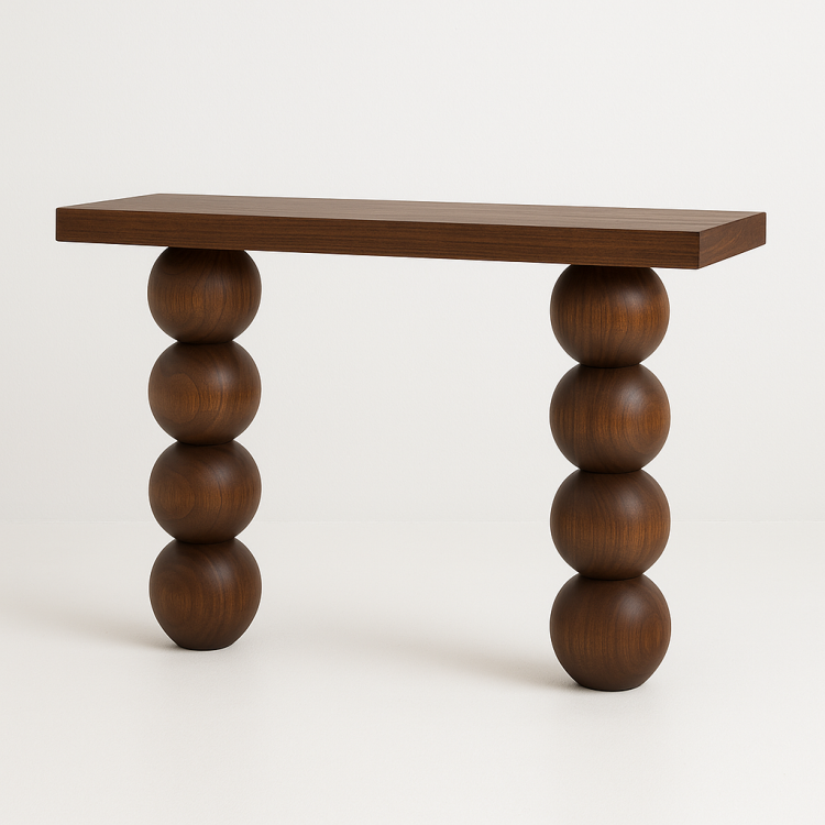 Masif Ahşap Küre Ayaklı Modern Dresuar – El Yapımı Özel Tasarım