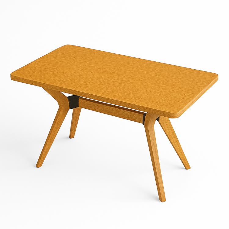 %100 Gürgen Masif Ahşap Minimal Yemek Masası – 160 cm Modern Tasarım