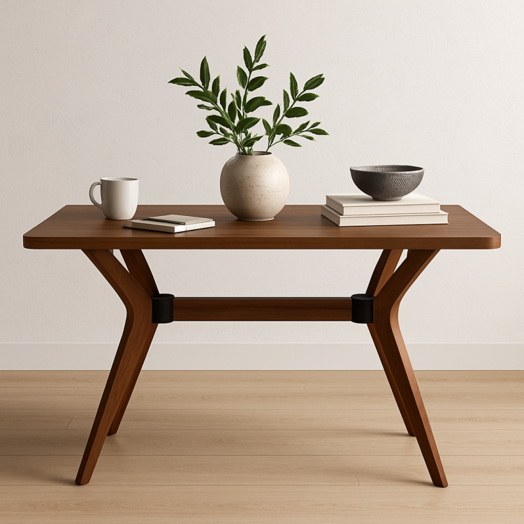 %100 Gürgen Masif Ahşap Minimal Yemek Masası – 160 cm Modern Tasarım