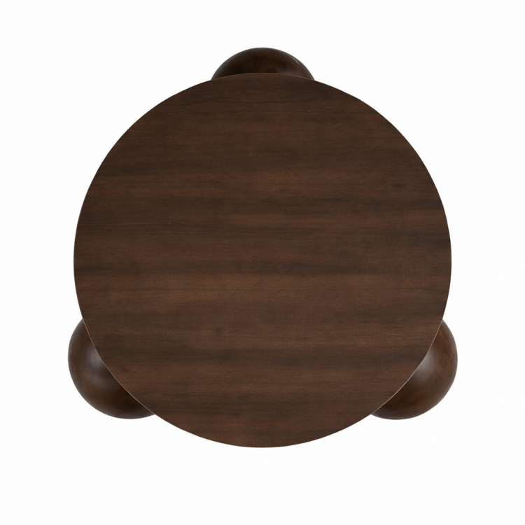 Modern Tasarım Masif Ağaç Orta Sehpa – Top Ayaklı, El Yapımı 100cm 