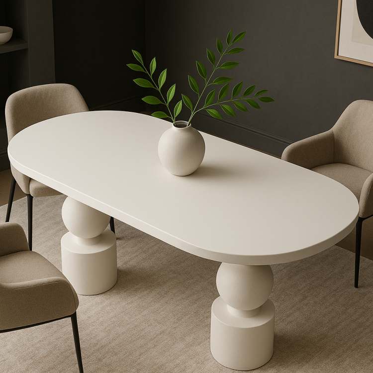 Masif Kayın Ağacı Yemek Masası – Doğal Ahşap, El İşçiliği, Zarif Tasarım Beyaz Modern Estetik Masif Kayın Ağacı Yemek Masası – Doğal Ahşap, El İşçiliği, Zarif Tasarım Beyaz Modern Estetik