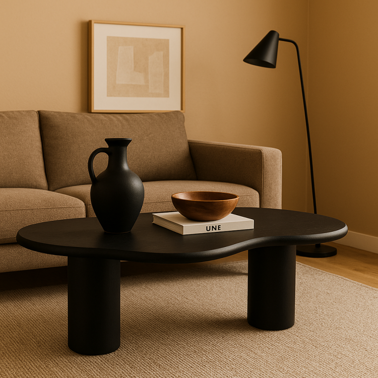 Modern Organik Form Masif Orta Sehpa – Minimal Tasarım, Oval Beyaz Salon Sehpası Modern Organik Form Masif Orta Sehpa – Minimal Tasarım, Oval Beyaz Salon Sehpası